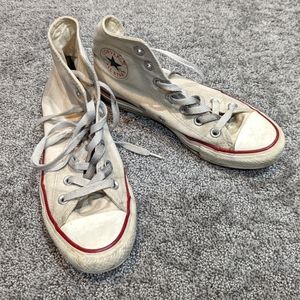 Women’s White Classic Converse High Top Sneakers